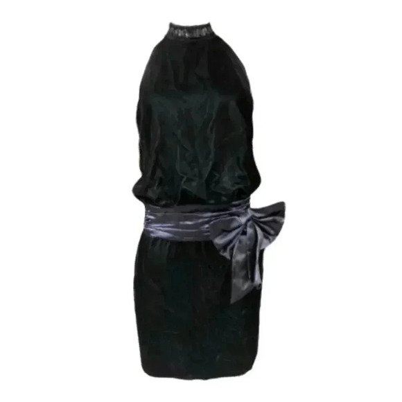 GUNNE SAX Jessica McClintock Vintage Drop Waist Velvet Dress Size 11 - Picture 1 of 10